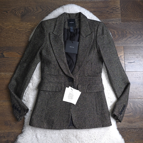 Smythe Metallic One Button Peaked Lapel Women's Blazer Jacket - Picture 2 of 11